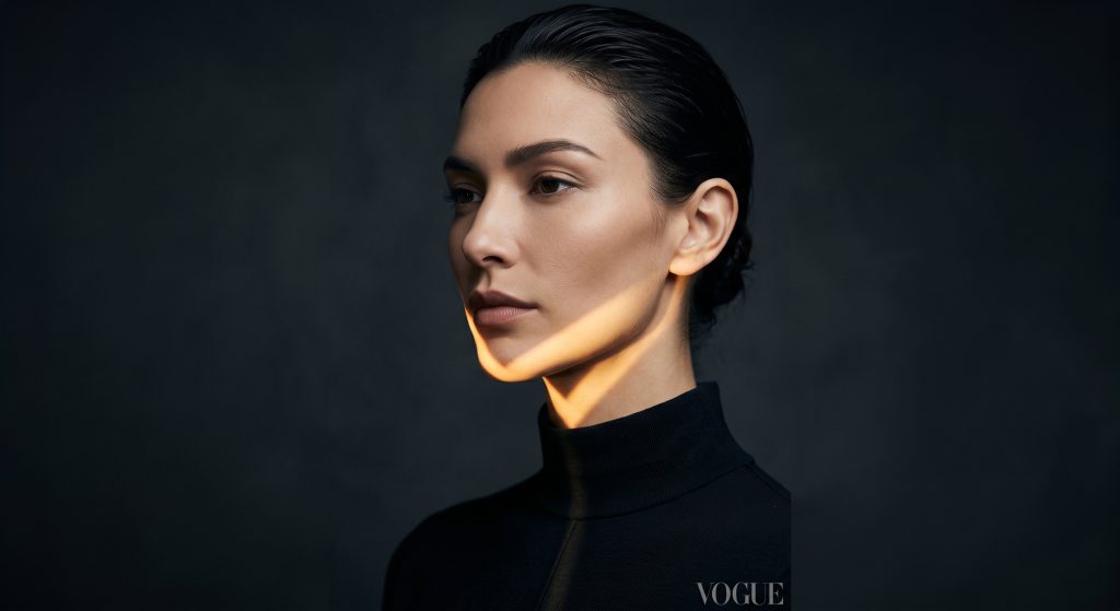 Masseter botoksu ile V-Shape yüz inceltme etkisi ve estetik çene hattı görünümü.